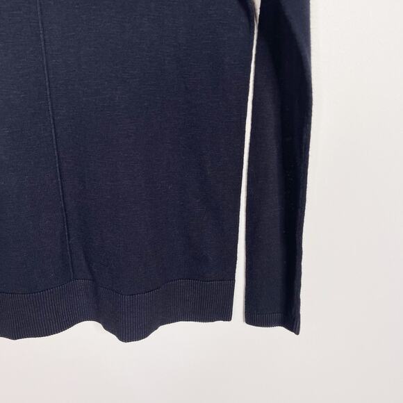 Vince Womens XSmall XS Navy Blue Lightweight Sweater Round Neck Cotton Blend - Picture 5 of 6